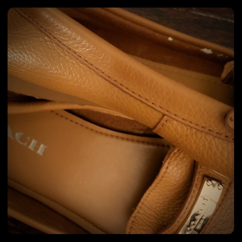 Coach flat slip on shoes